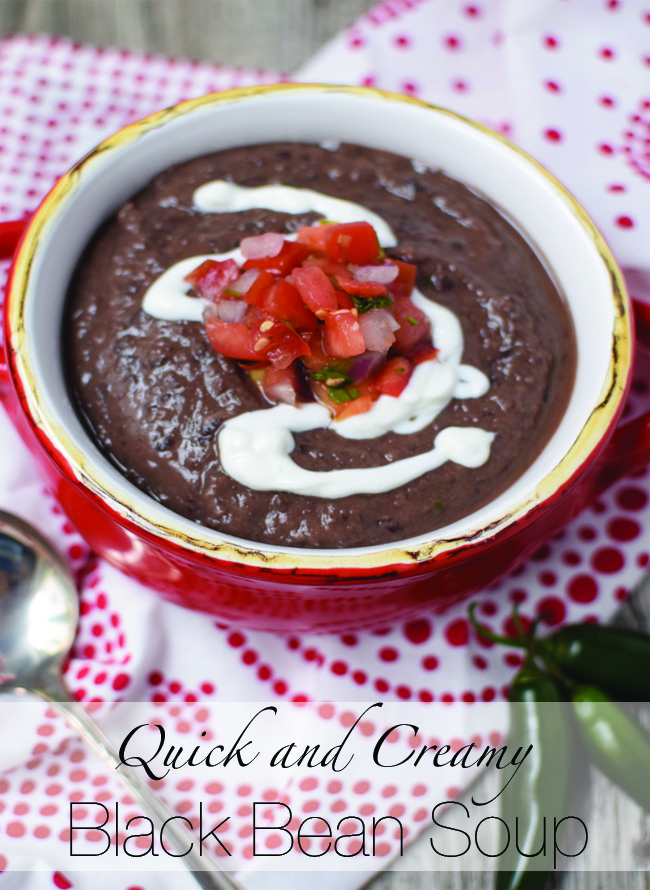 Quick and Creamy Black Bean Soup