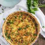 Overhead shot of the whole quiche
