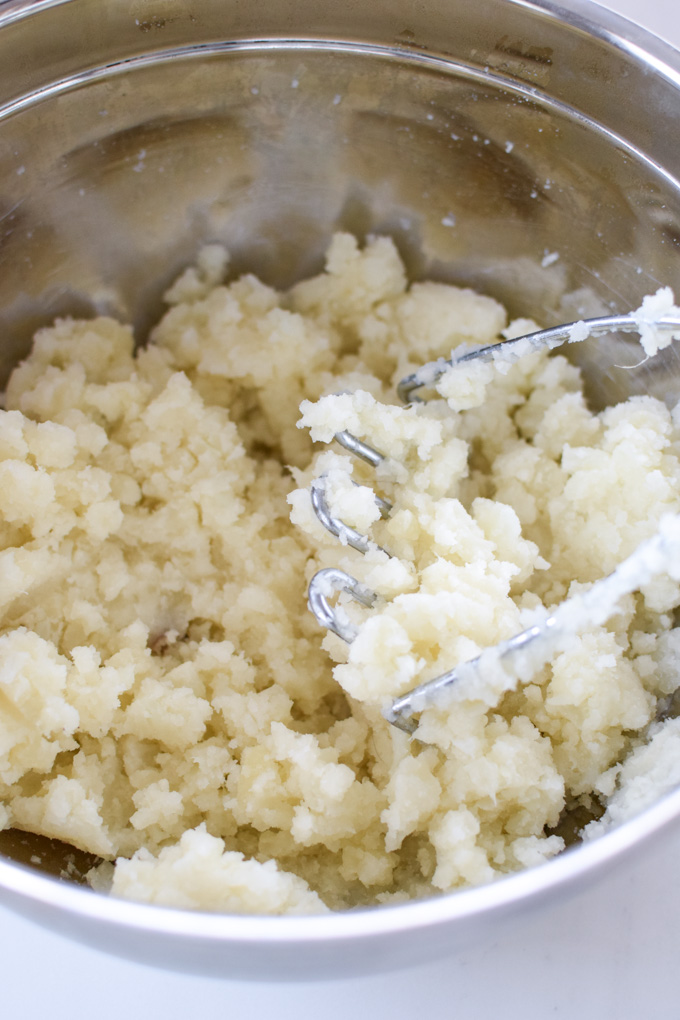 Parmesan Cauliflower Mashed Potatoes prep