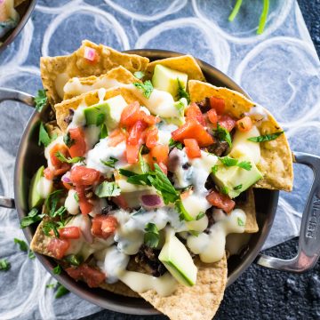 Game Day Cheesy Black Bean Nachos