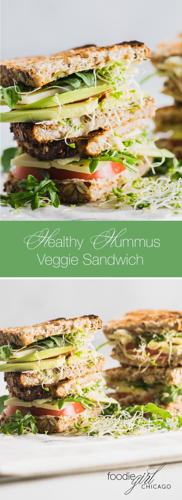 Healthy Hummus Veggie Sandwich