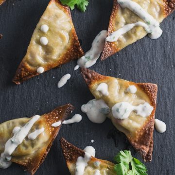 Baked Avocado Wontons