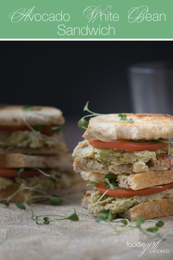 These vegetarian avocado and white bean sandwiches are packed with both protein and taste. They make a great lunch or a fabulous party appetizer!