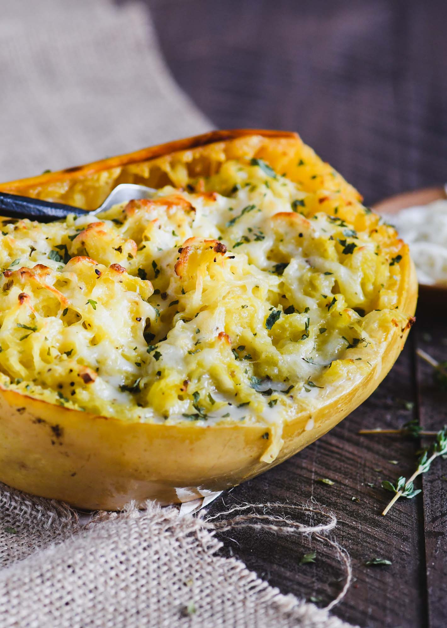 Cheesy Garlic Spaghetti Squash-image