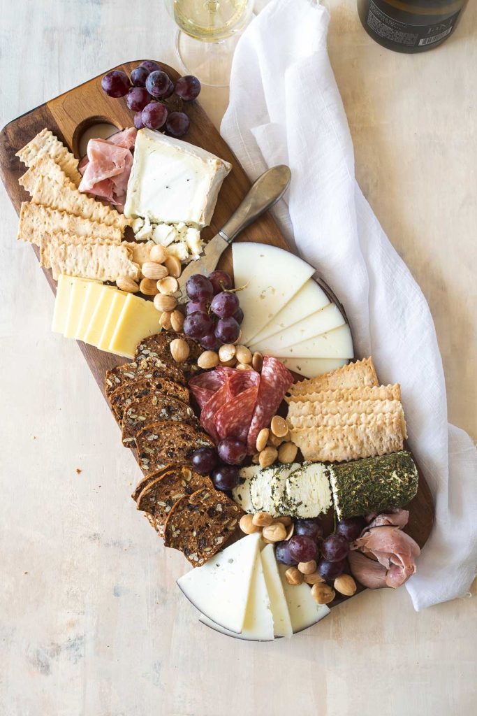 Cheeseboard shot from overhead