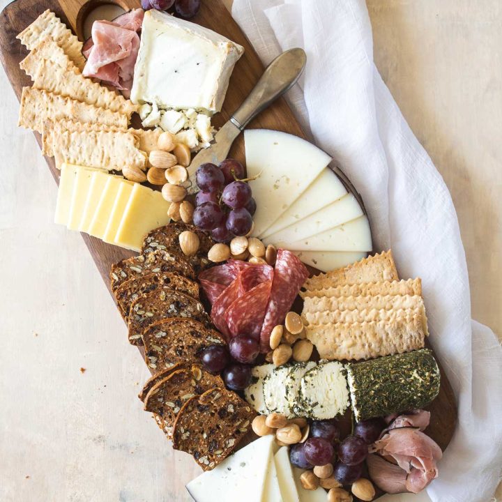 Cheeseboard shot from overhead