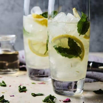 lemonade cocktail in a tall glass