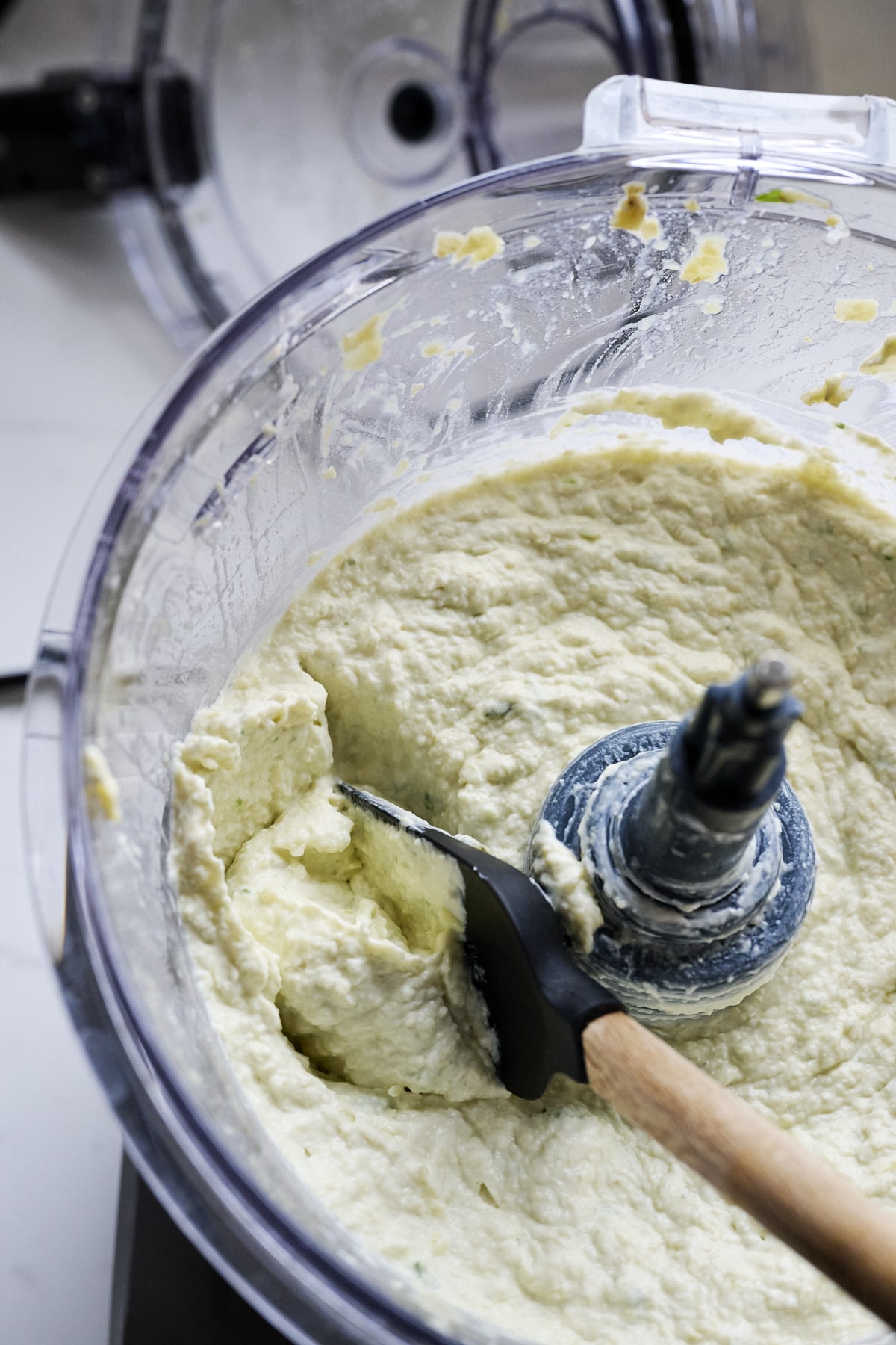 Artichoke Crab Dip base in a food processor