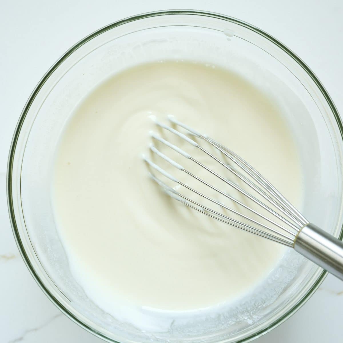 Blended greek yogurt mixture